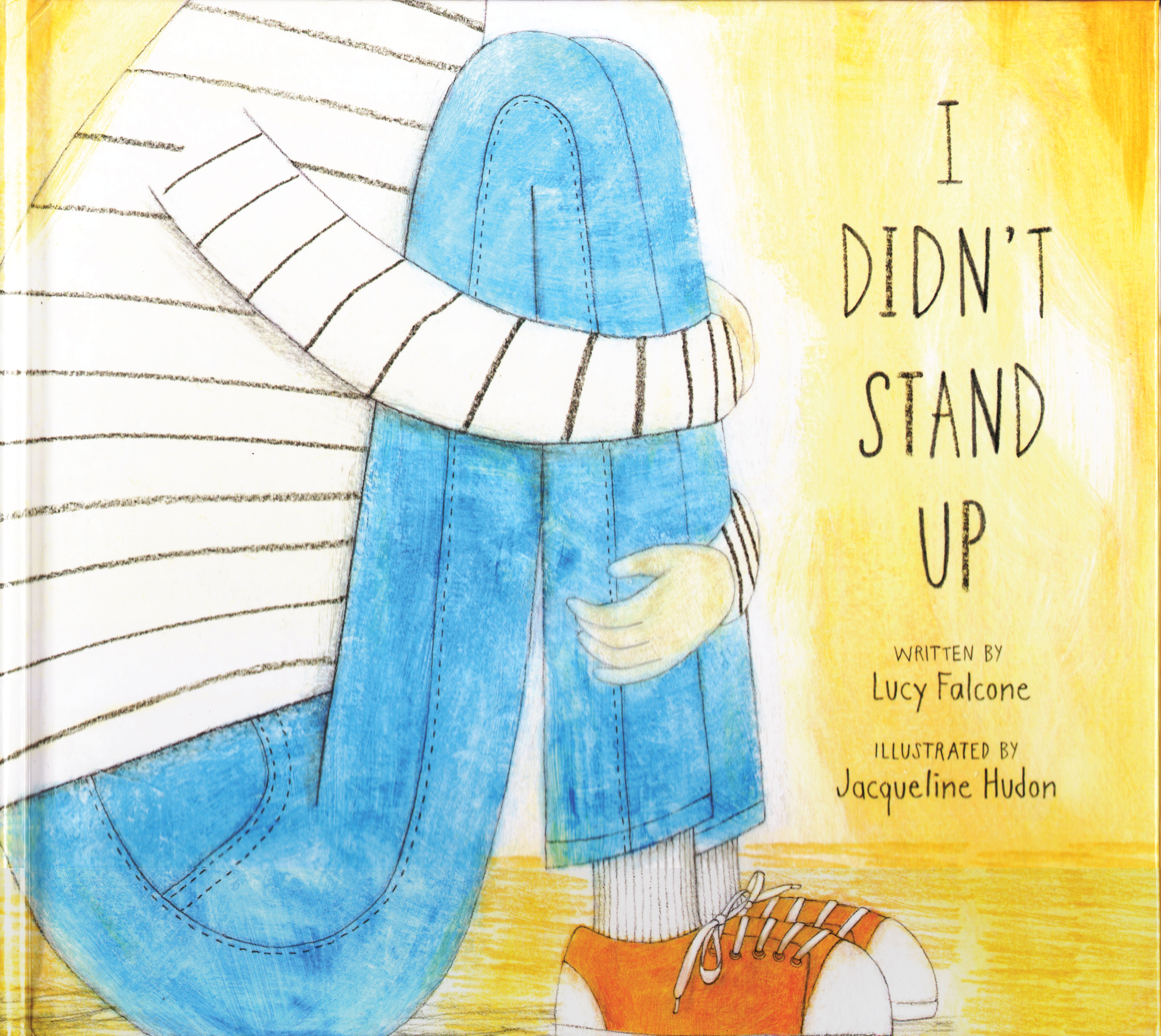 Photo of a book cover for 'I Didn't Stand Up.' The cover is an illustration of a person wearing a sweater.