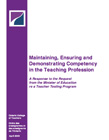 Maintaining, Ensuring and Demonstrating Competency in the Teaching Profession