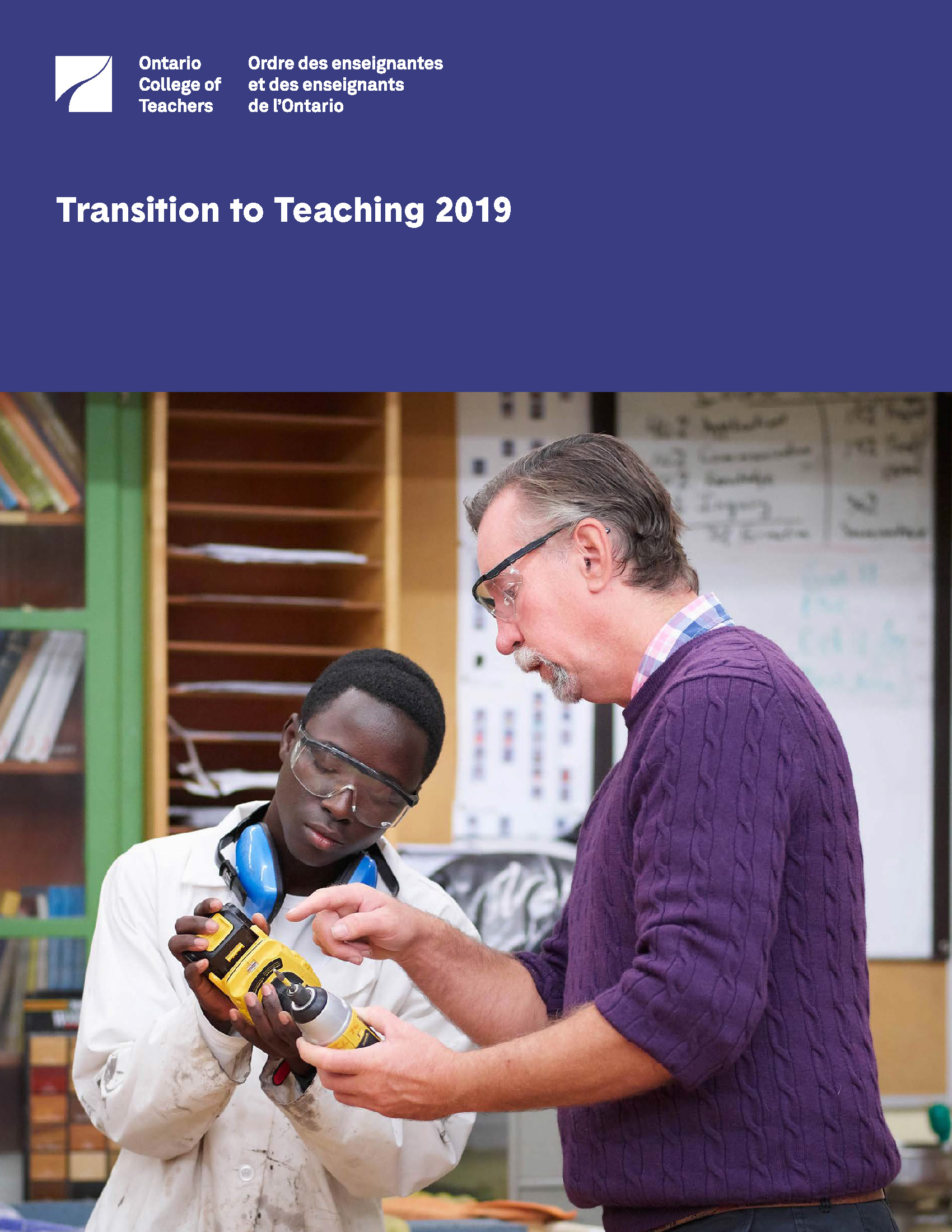Cover of the 2019 Transition to Teaching report.